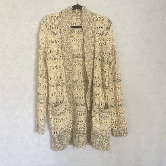 🪷Anthropologie🪷Knitted & Knotted Cardigan Open Knit Wool Mohair Blend, Medium - Picture 3 of 15